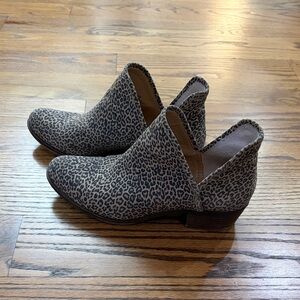 Lucky Brand Leopard Print Ankle Boots